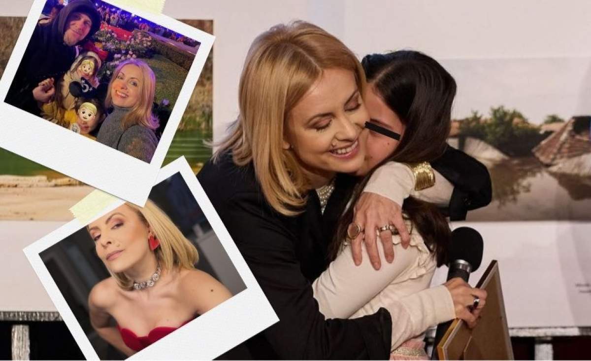 Colaj foto Simona Gherghe și fiica ei