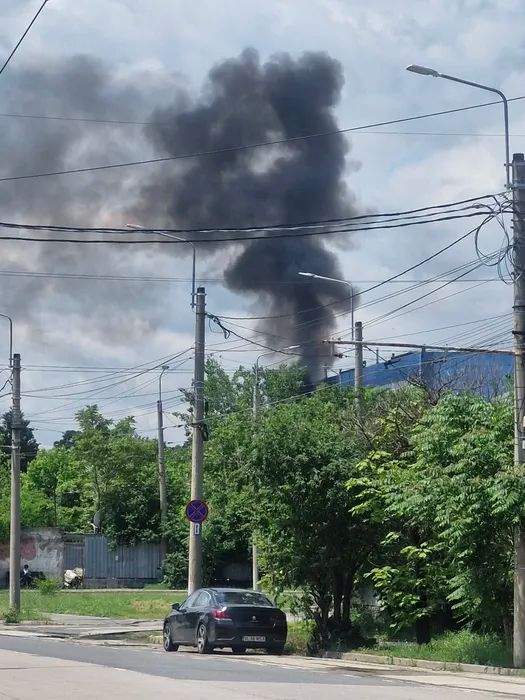Incendiu la CET Vest