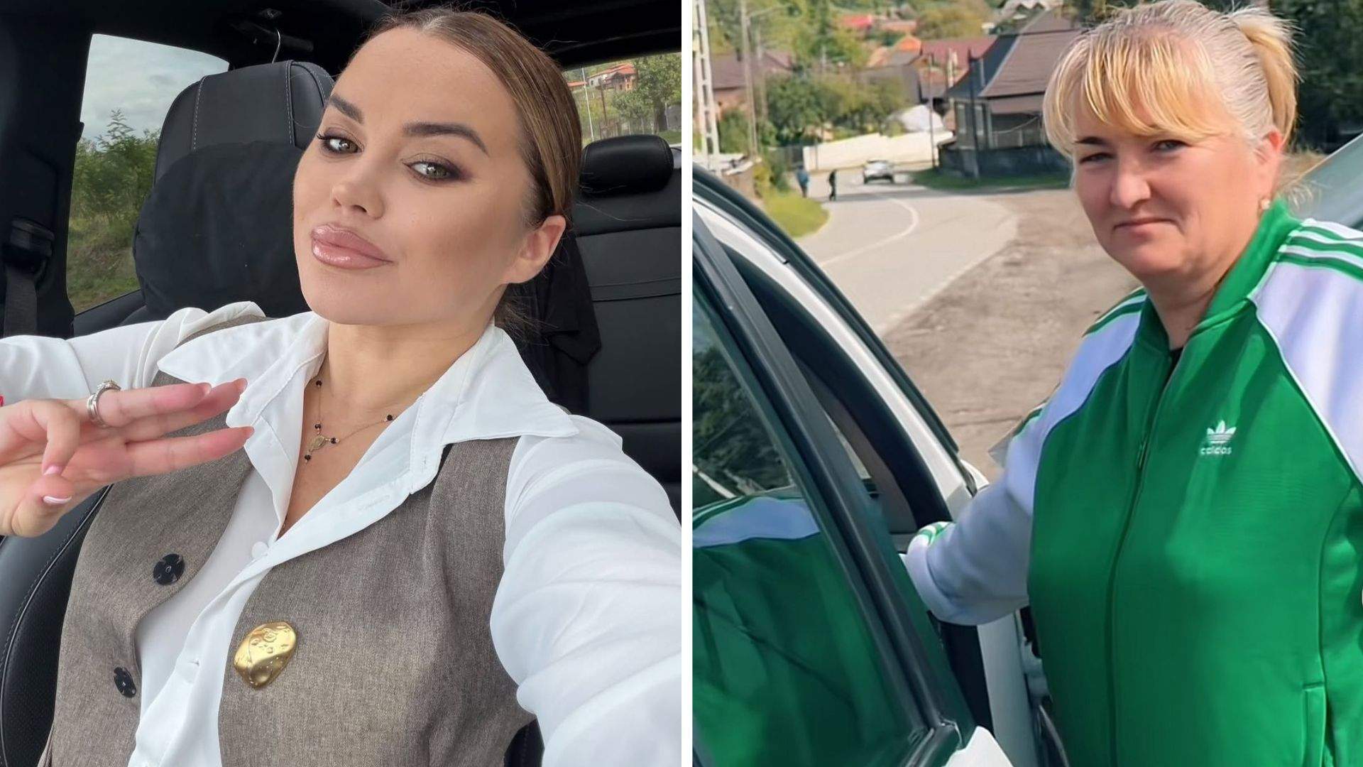 Colaj foto cu Carmen de la Sălciua și mama ei
