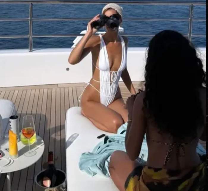Bella Hadid, pe iaht