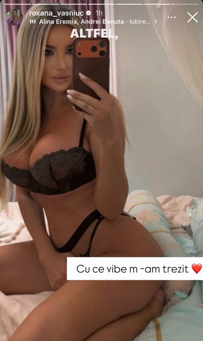 Roxana Vașniuc, în lenjerie