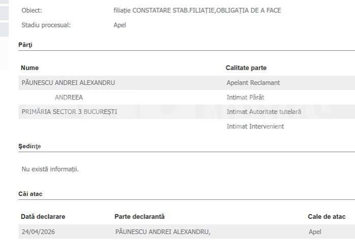 EXCLUSIV | Andrei Păunescu își atacă din nou sora vitregă | Nu s-a învățat minte