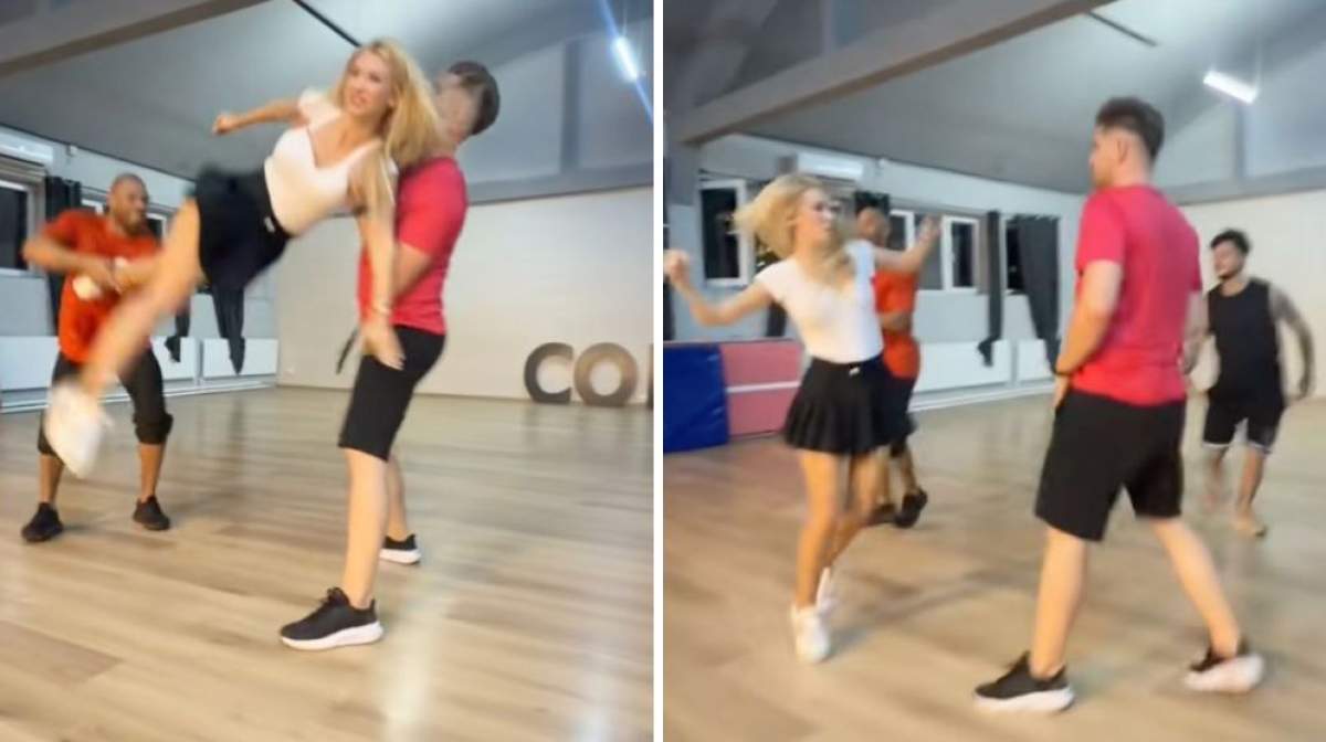 Colaj foto cu Andreea Bălan și partenerii ei de dans