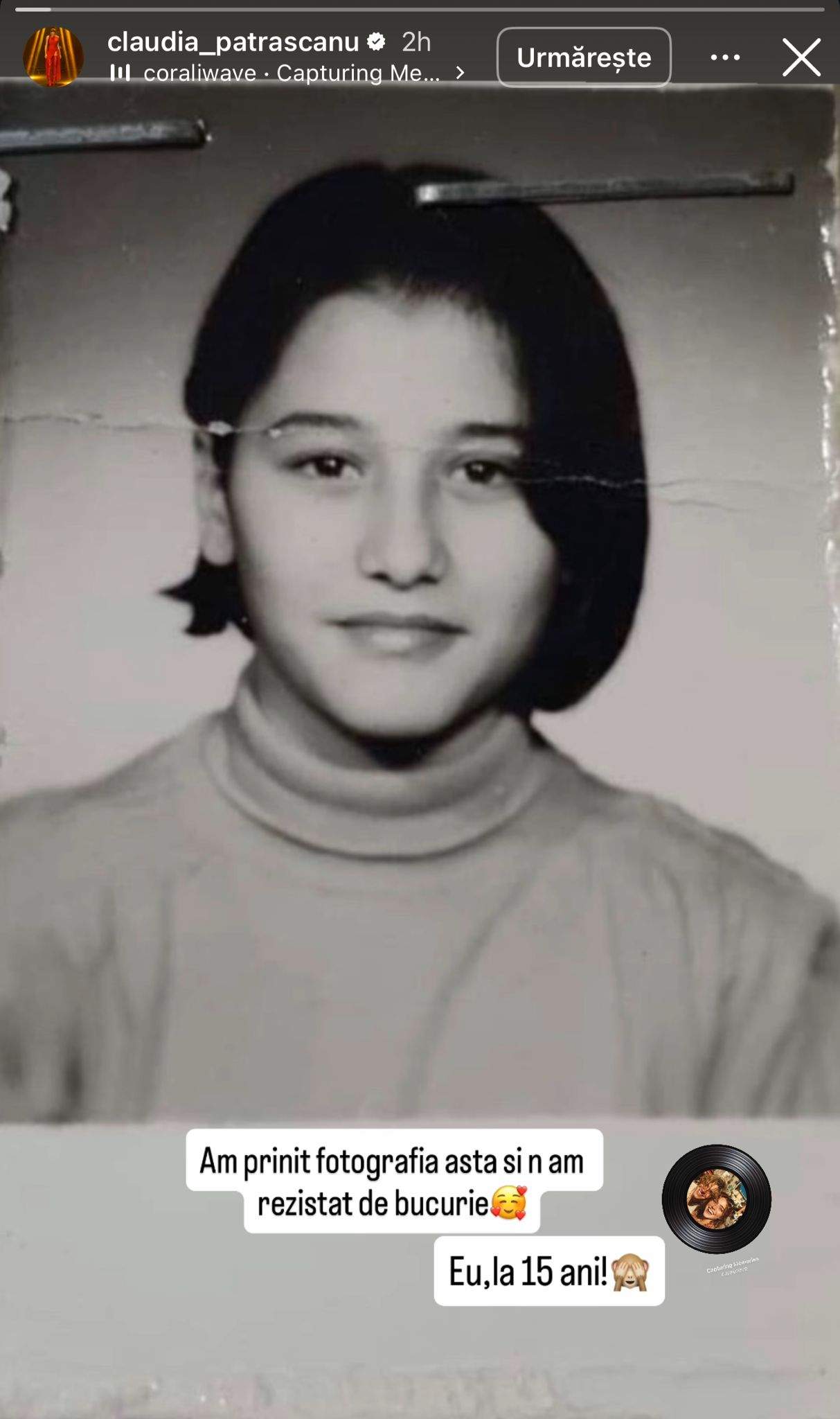 Claudia Pătrășcanu când avea 15 ani