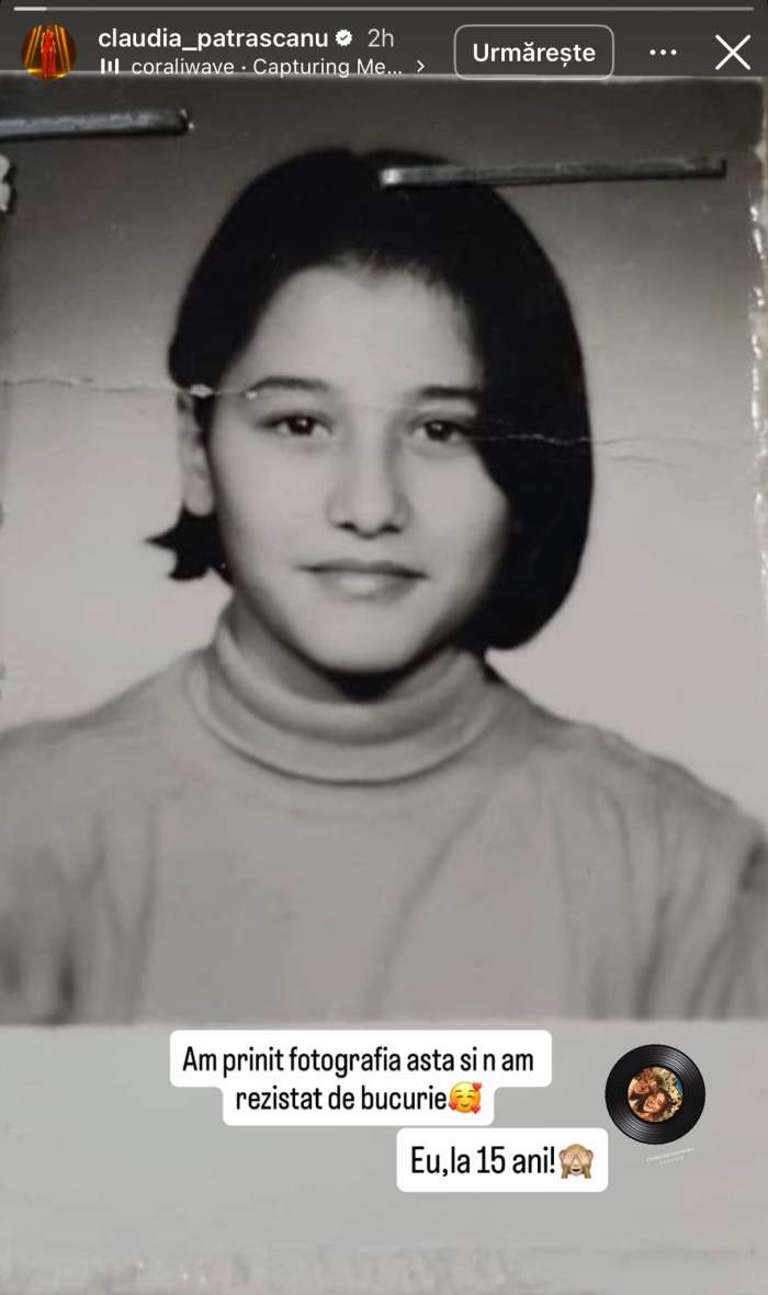 Claudia Pătrășcanu când avea 15 ani