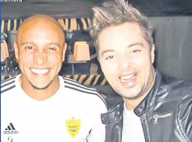 Tudor Ionescu alături de Roberto Carlos