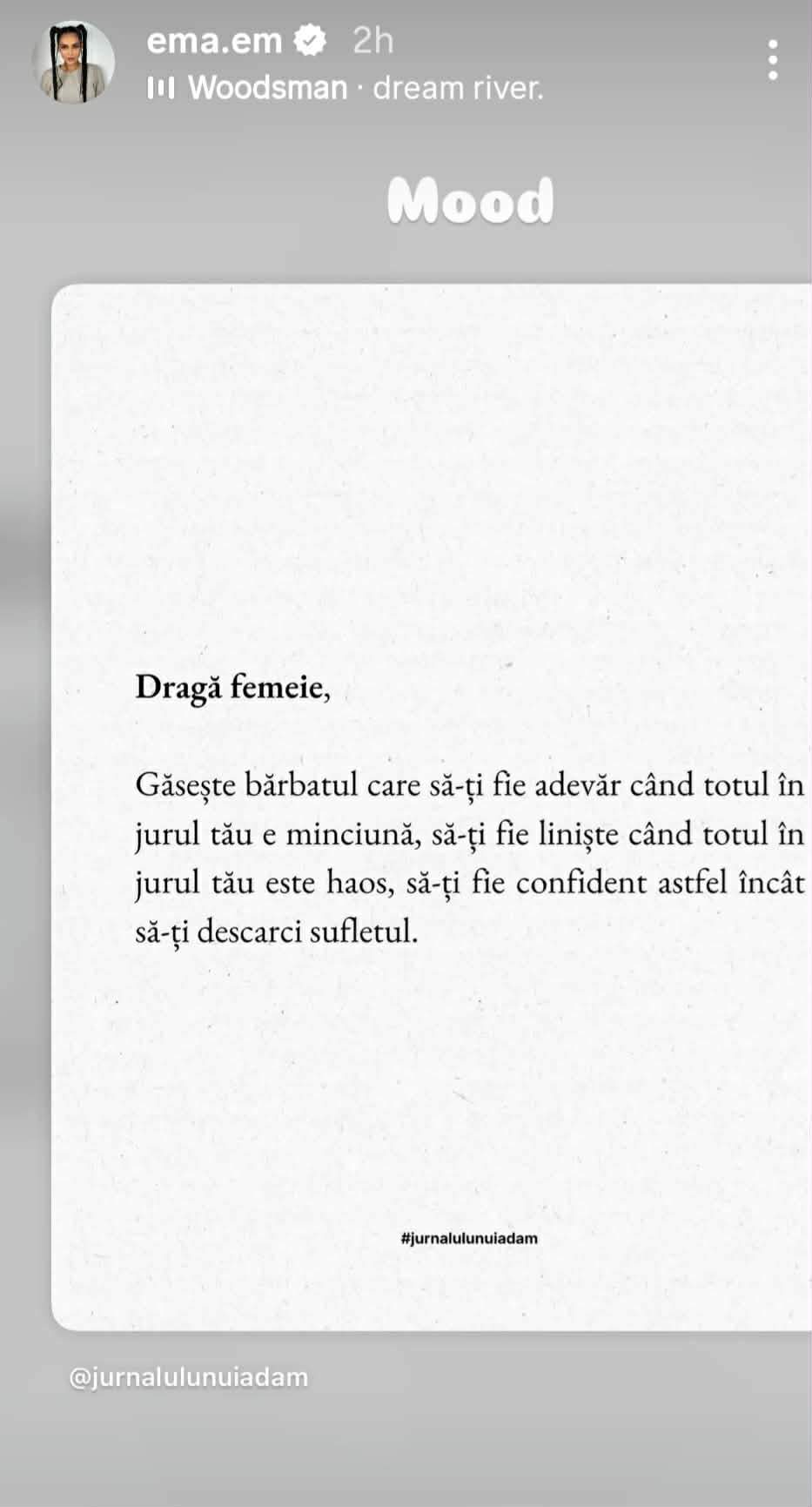 mesajul Emei Oprișan