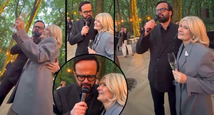 Imagini de senzație de la ziua Sandrei Stoicescu! Mihai Gâdea i-a cântat live | VIDEO