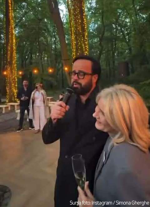 Imagini de senzație de la ziua Sandrei Stoicescu! Mihai Gâdea i-a cântat live | VIDEO