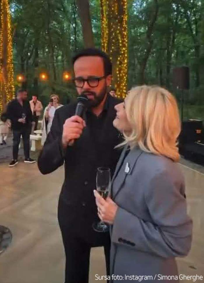 Imagini de senzație de la ziua Sandrei Stoicescu! Mihai Gâdea i-a cântat live | VIDEO