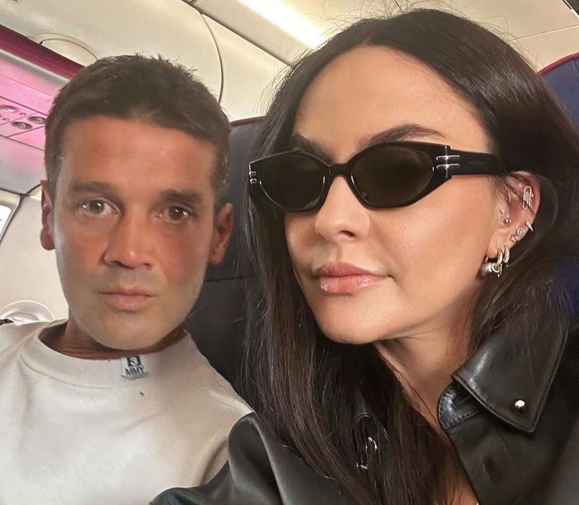 Adelina și Cristi Chivu, în avion