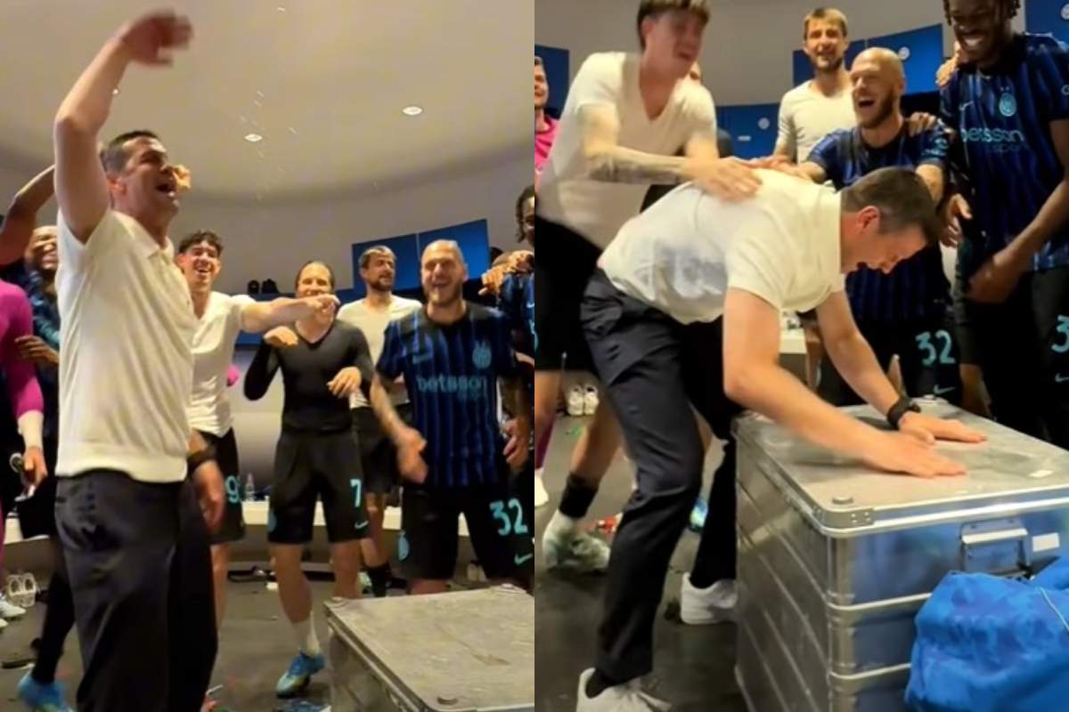 Cum a sărbătorit Cristi Chivu în vestiar după ce Inter Milano a câştigat campionatul Italiei. Ce melodie a fredonat