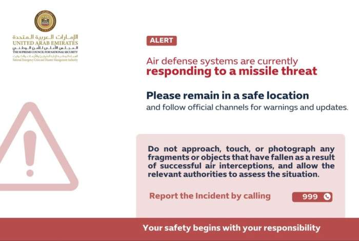 Momente de panică în Dubai! Alertă de atac cu rachete! Locuitorii sunt sfătuiți să se adăpostească