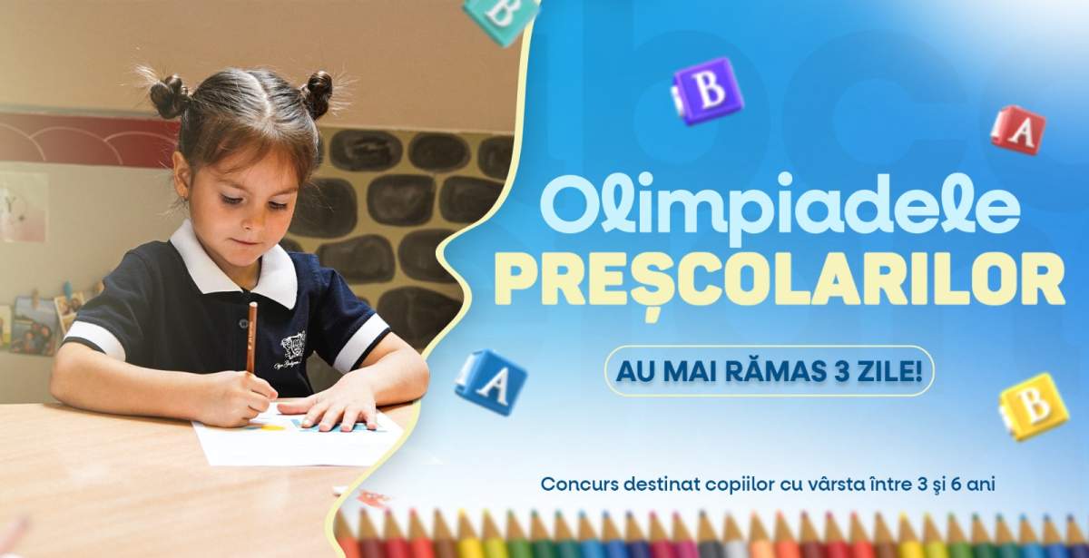 Ultimele 3 zile de înscrieri la Olimpiadele Preșcolarilor. Peste 20.000 de copii sunt deja în competiție