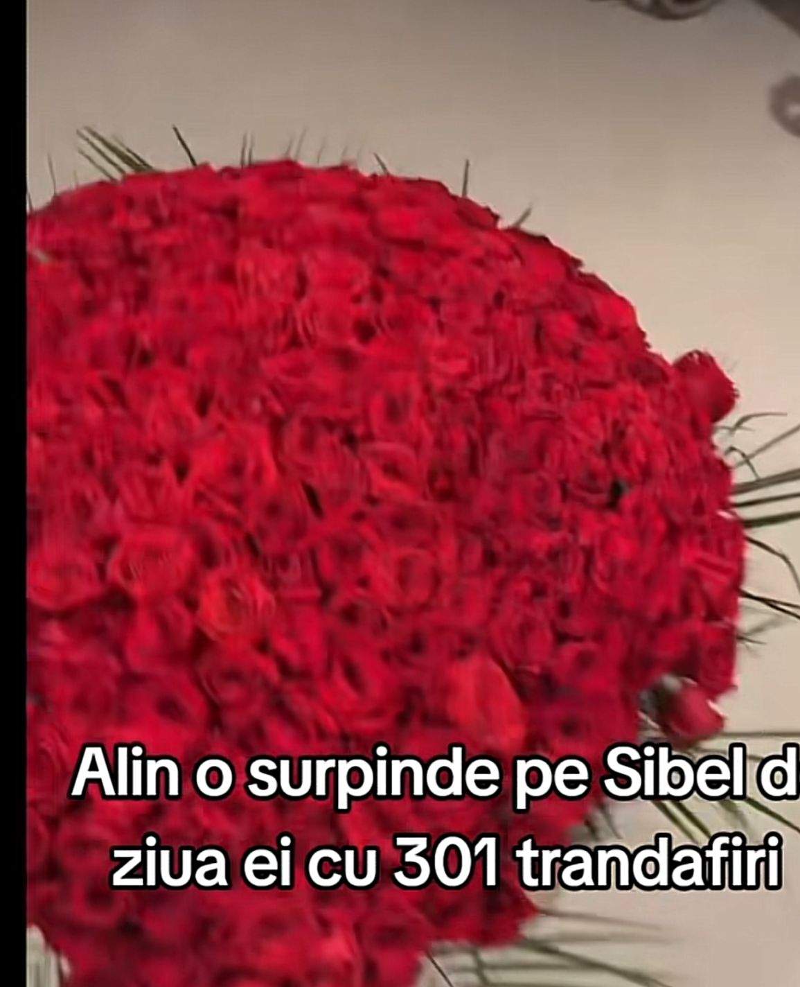 Buchetul pe care l-a primit Sibel de la Alin Borcan
