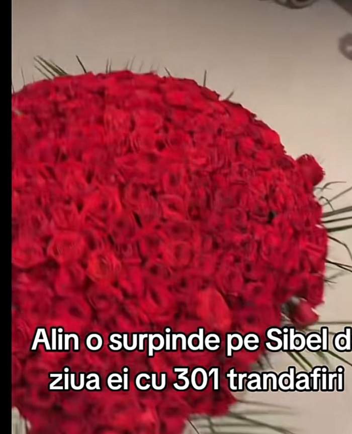 Buchetul pe care l-a primit Sibel de la Alin Borcan