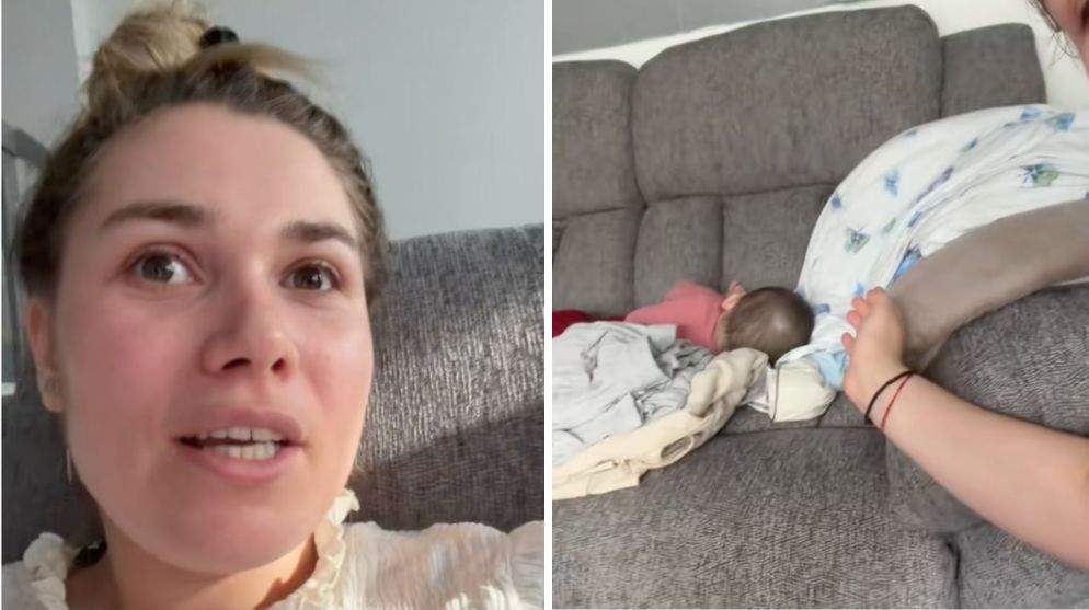 Colaj foto cu Alina Mădălina și un bebeluș