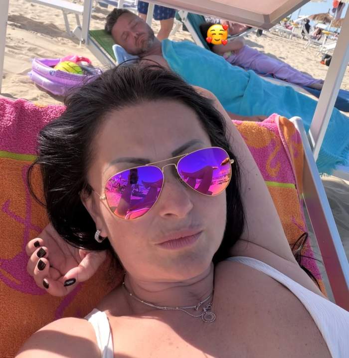 Gabriela Cristea, alături de soțul ei