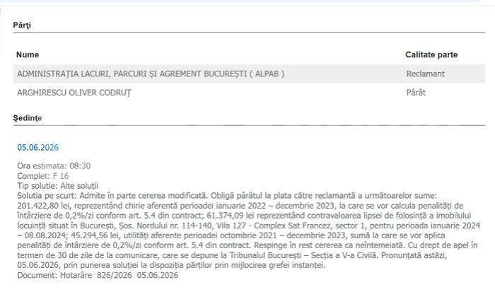 EXCLUSIV | Milionar celebru, probleme cu legea, după ce a tras țeapă cu banii de chirie | DOCUMENTE