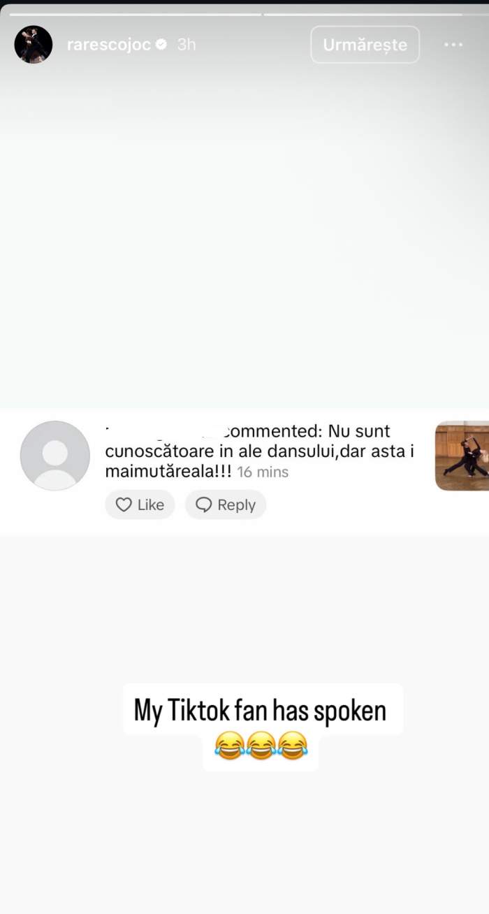 Mesajul pe care l-a primit Rareș Cojoc