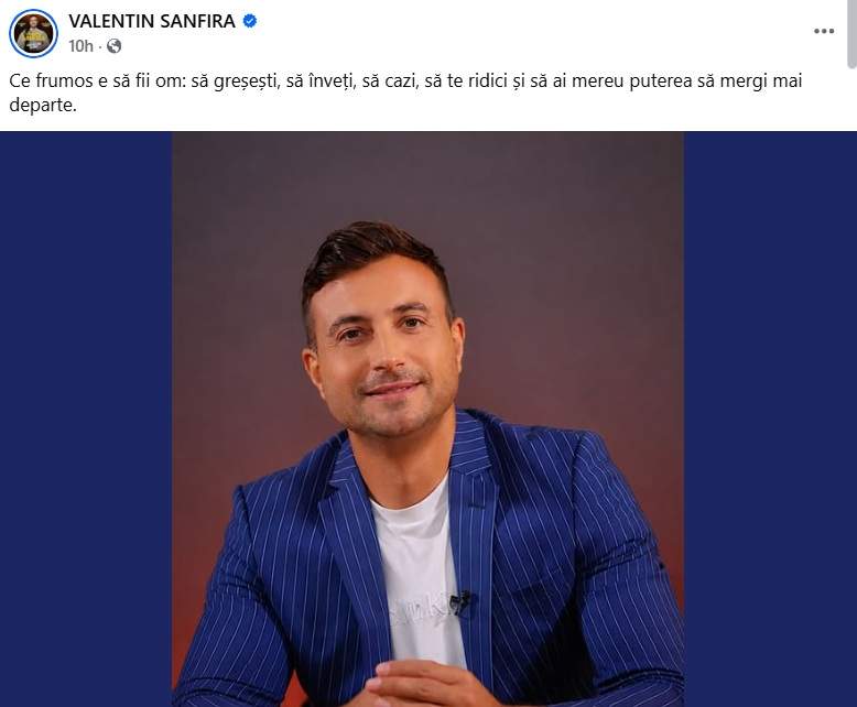 Valentin Sanfira își recunoaște greșelile. Ce spune artistul despre noua etapă din viața lui