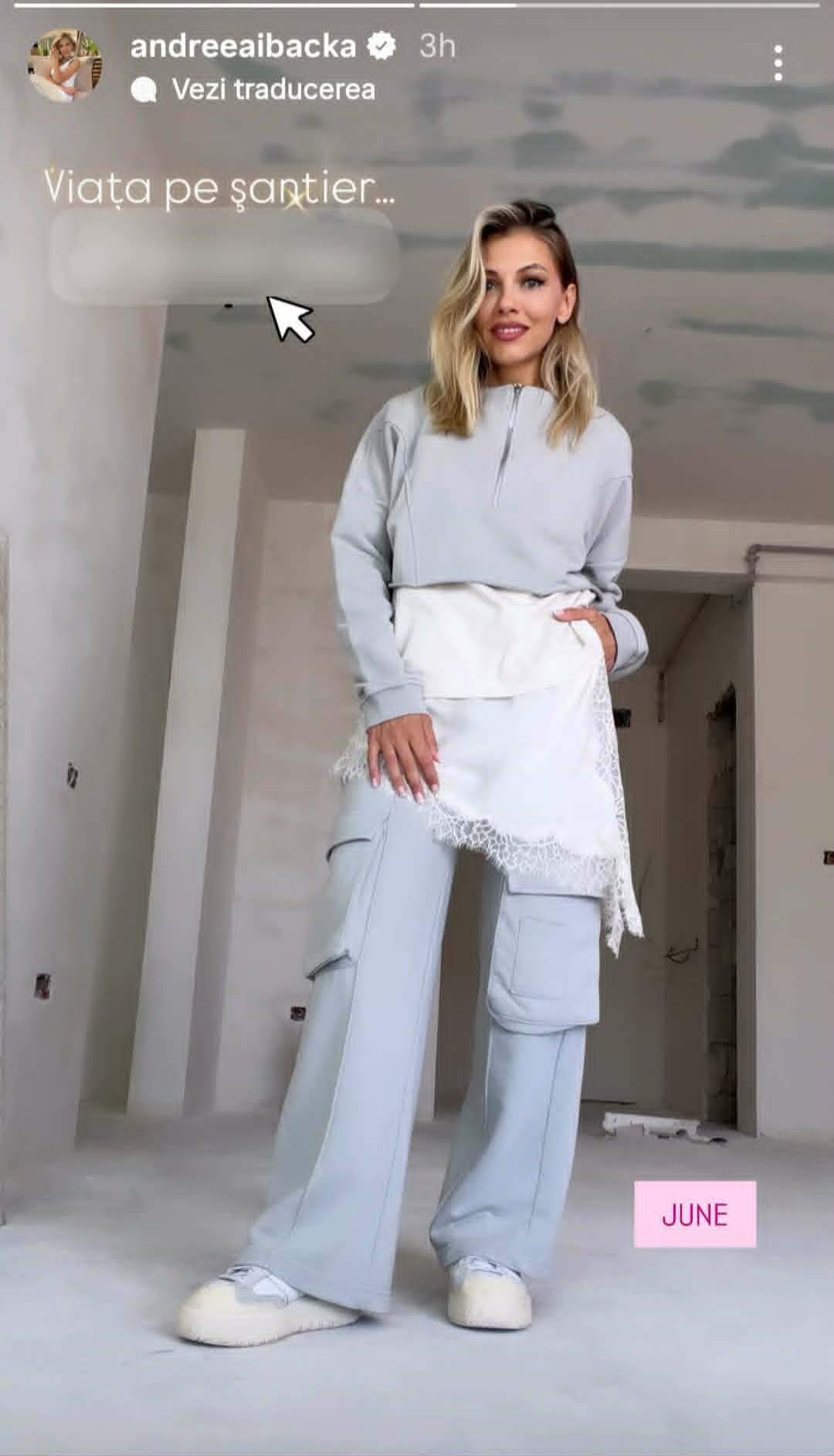 Andreea Ibacka pe șantier