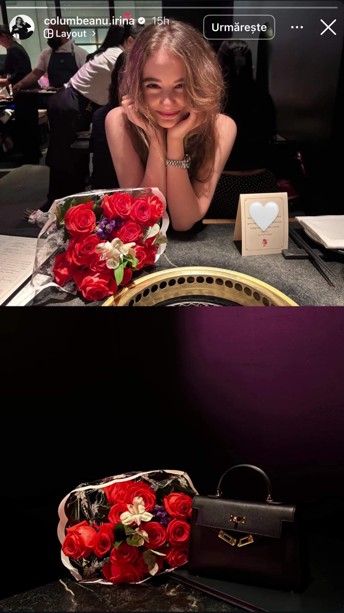 Irina Columbeanu a primit flori