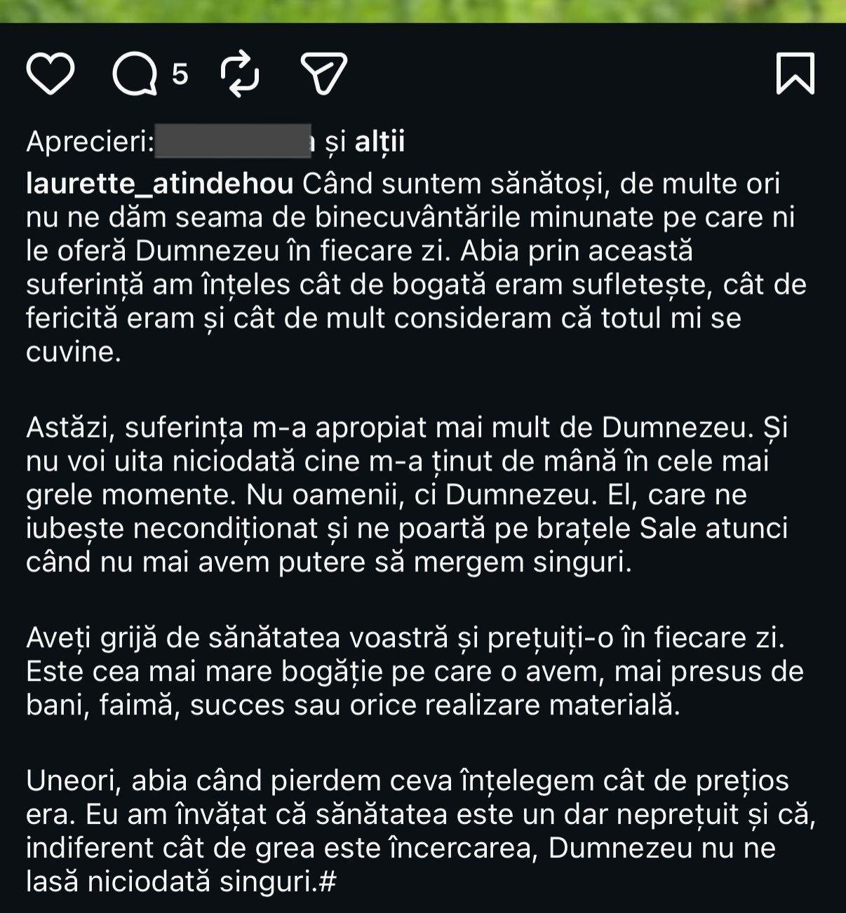Mesajul lui Laurette