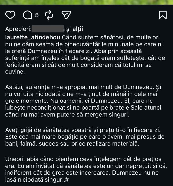 Mesajul lui Laurette