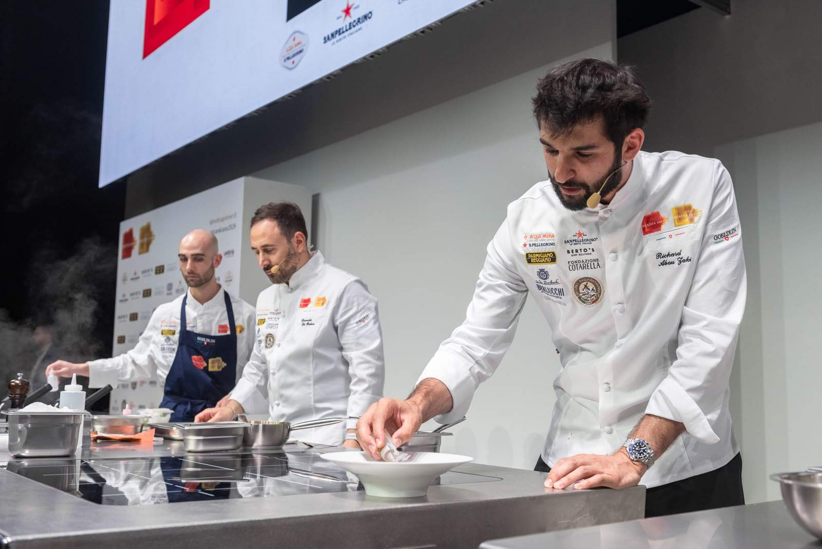 Chef Richard Abou Zaki, pe scena Congresului Internațional de Gastronomie de la Milano, la care au participat cei mai apreciați Chefi la nivel mondial