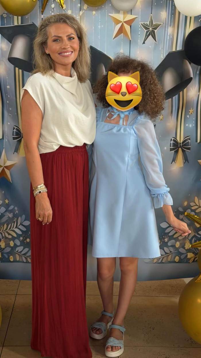 Emoții mari pentru Mirela Vaida. Fiica ei a absolvit clasa a IV-a. Carla îi seamănă leit