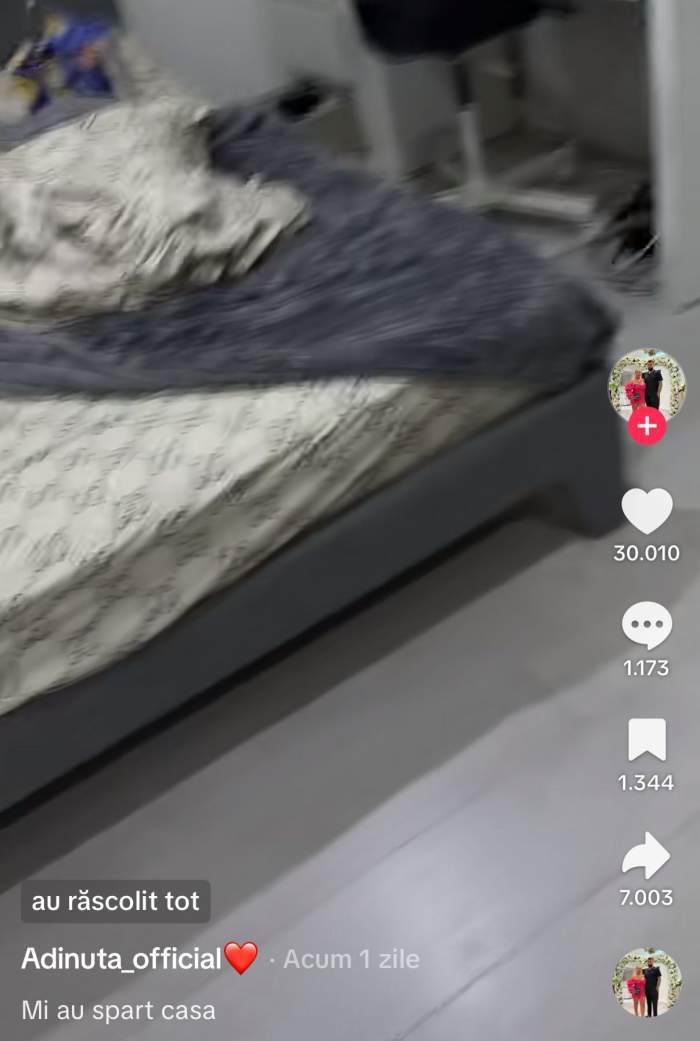 Necaz mare pentru o tiktokeriță româncă! I-a fost spartă casa: „Au răscolit tot”