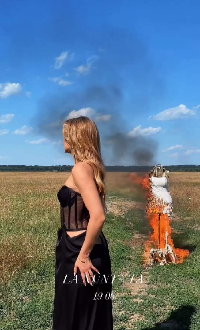 Codruța Filip a ars rochia de mireasă! Totul a fost filmat. Vezi imaginile aici