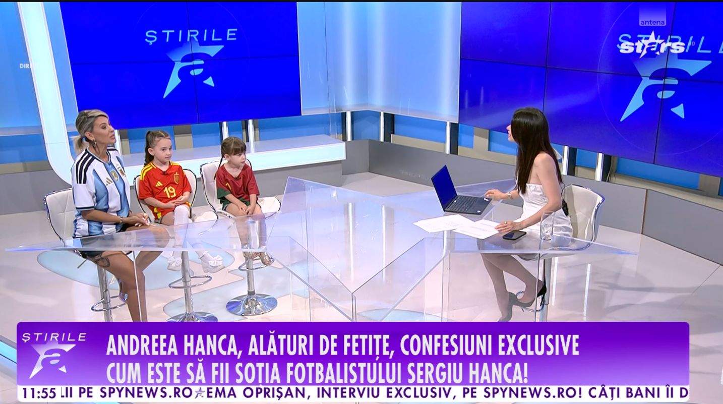 Andreea Hanca și fiicele ei, la Știrile Antena Stars