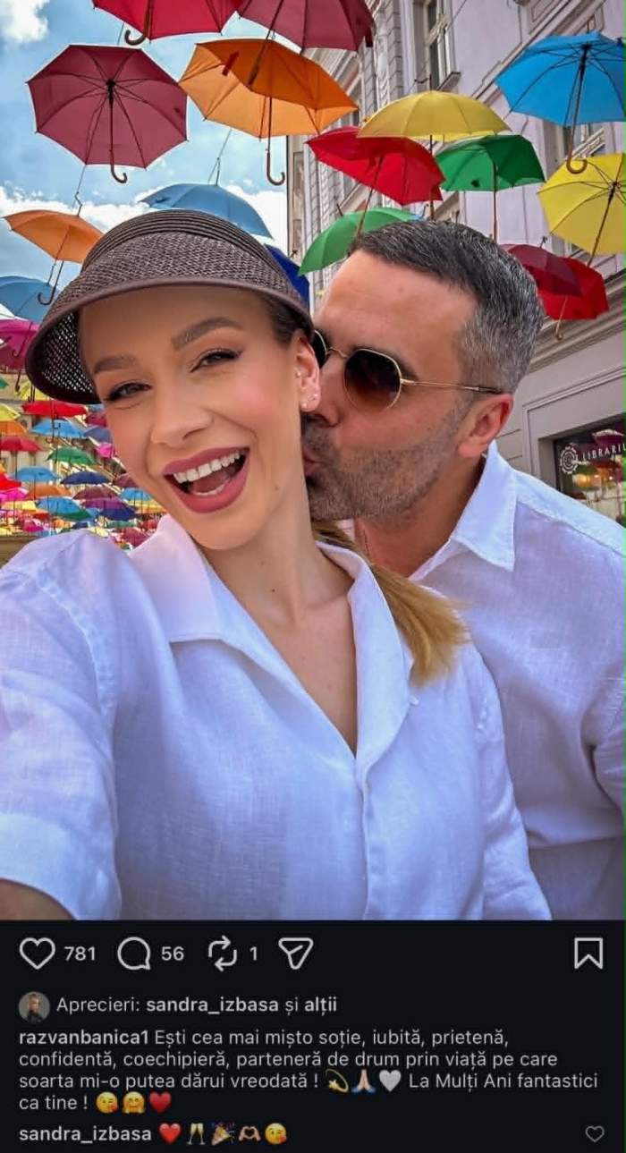 Răzvan Bănică de la Power Couple, declarație de dragoste pentru soția lui. Sandra Izbașa își sărbătorește ziua de naștere