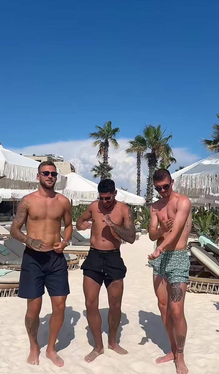 Coman, Drăguș și Tănase pe plajă