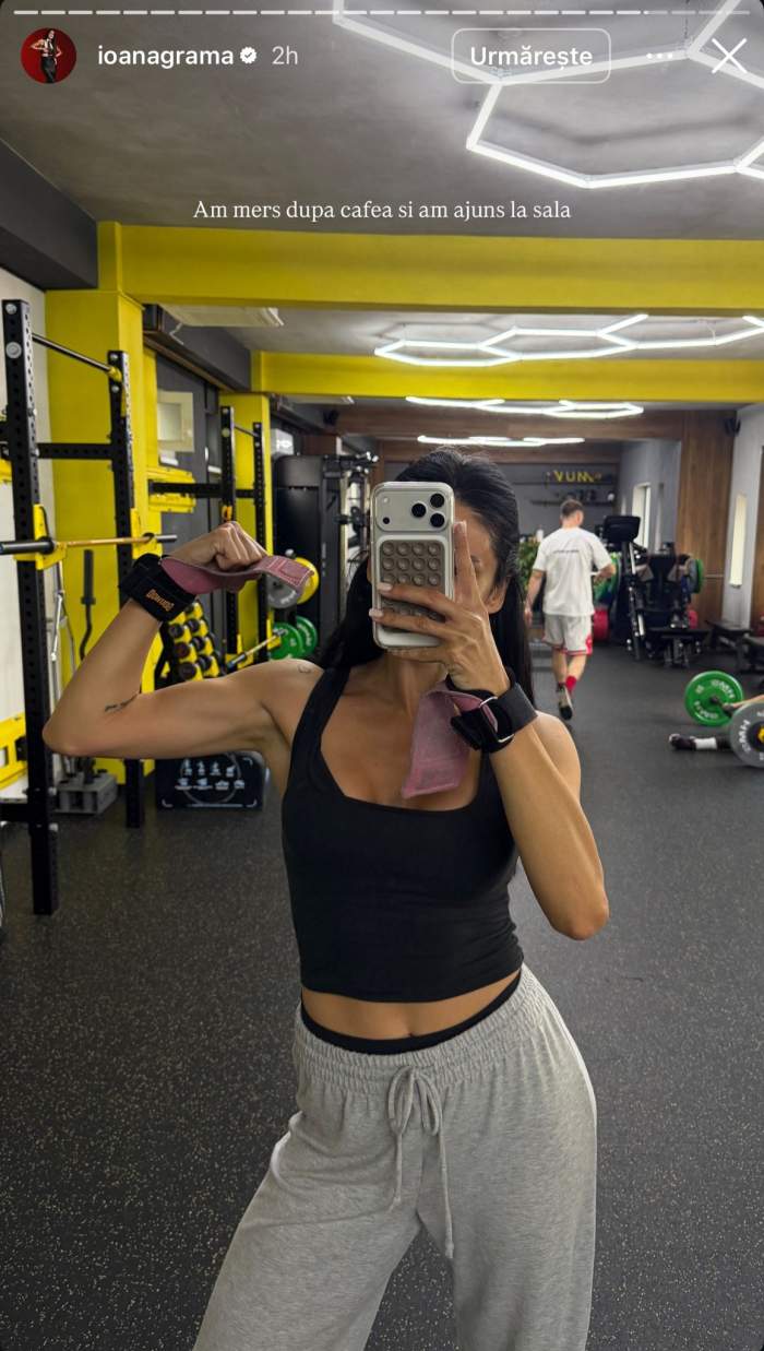 Ioana Grama, în sala de fitness