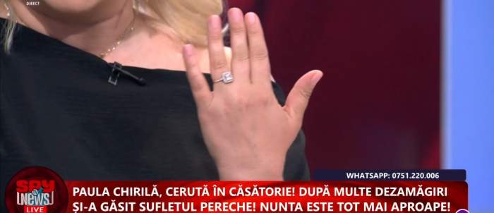 Paula Chirilă a fost cerută în căsătorie! Cum arată inelul de logodnă și ce spune despre nuntă