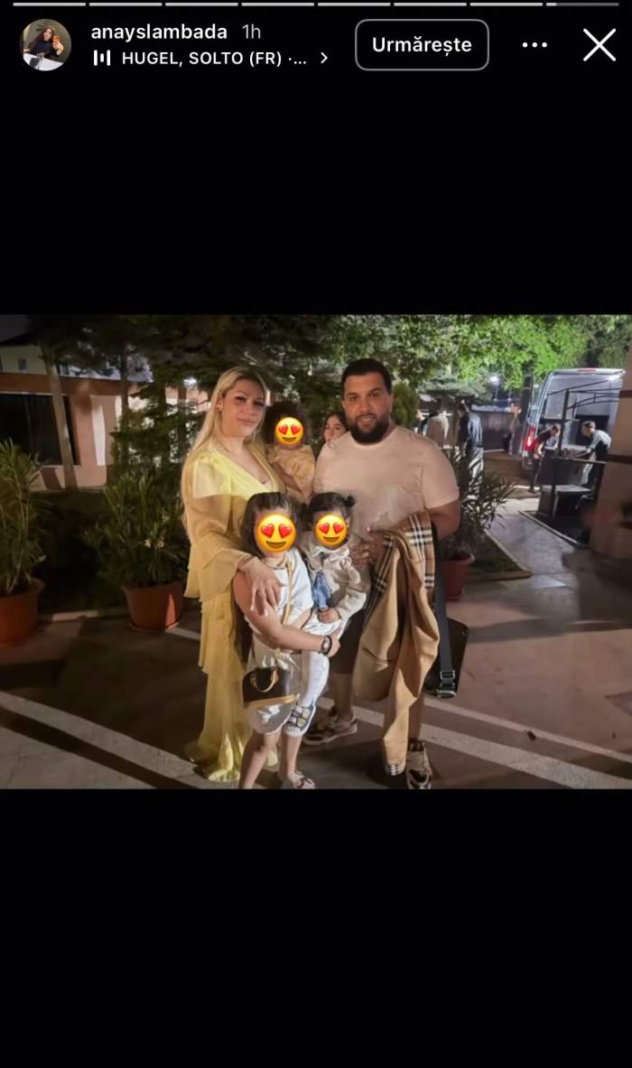 Tzancă Uraganu, tablou de familie alături de Lambada și copii. În imagine apare și fiica pe care manelistul o are cu Marymar