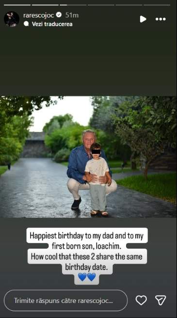 Dublă sărbătoare pentru Rareș Cojoc! Tatăl și fiul lui cel mare își aniversează ziua de naștere. Imagini emoționante