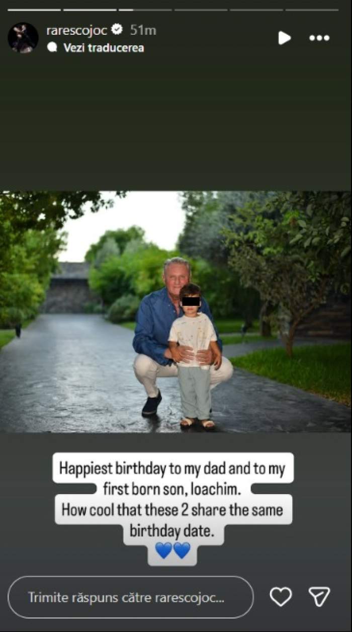 Dublă sărbătoare pentru Rareș Cojoc! Tatăl și fiul lui cel mare își aniversează ziua de naștere. Imagini emoționante