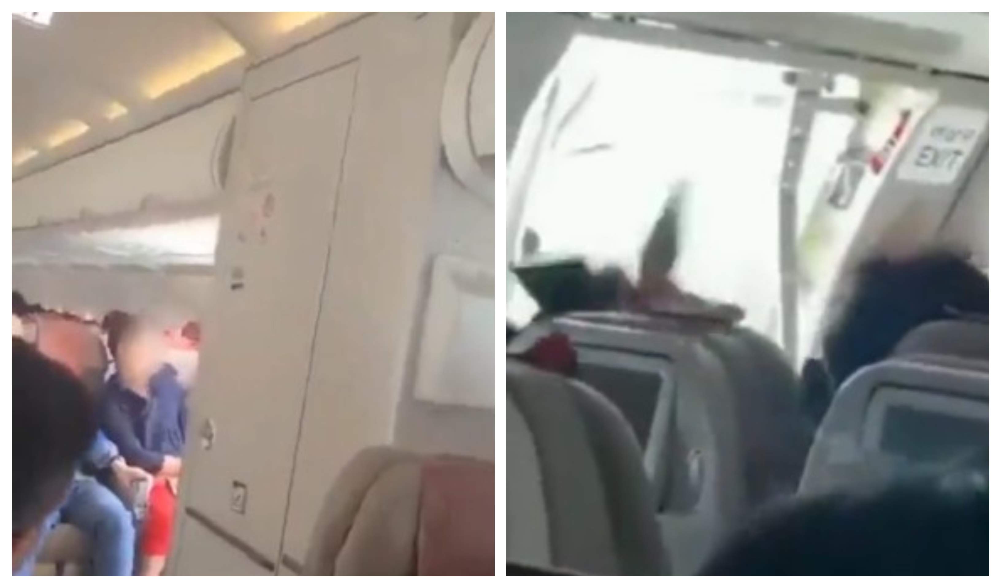 Un bărbat a deschis ușa de urgență a avionului, în timpul zborului. Cât trebuie să plătească despăgubiri