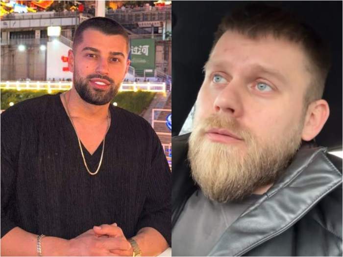 colaj din doua poze teo insula iubirii si razvan kovacs