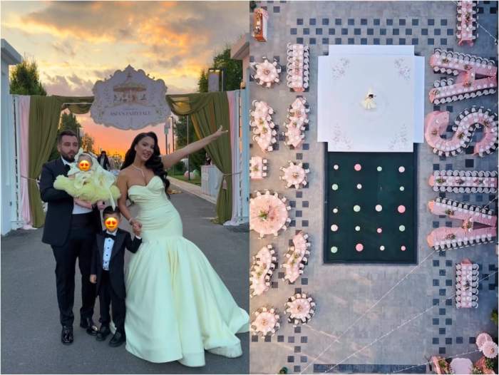 Imagini superbe de la botezul fiicei Larisei Udilă. Decorul a fost spectaculos | FOTO