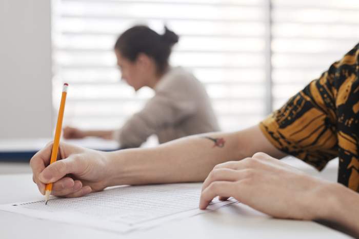 Elevi la examen