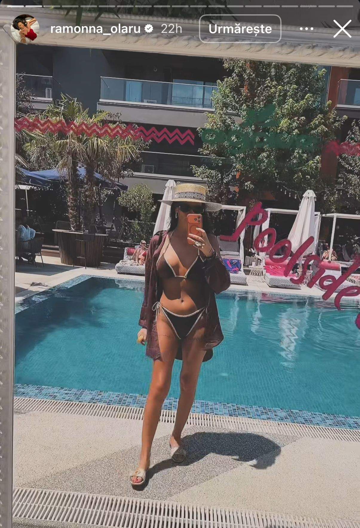 Ramona Olaru, la piscină