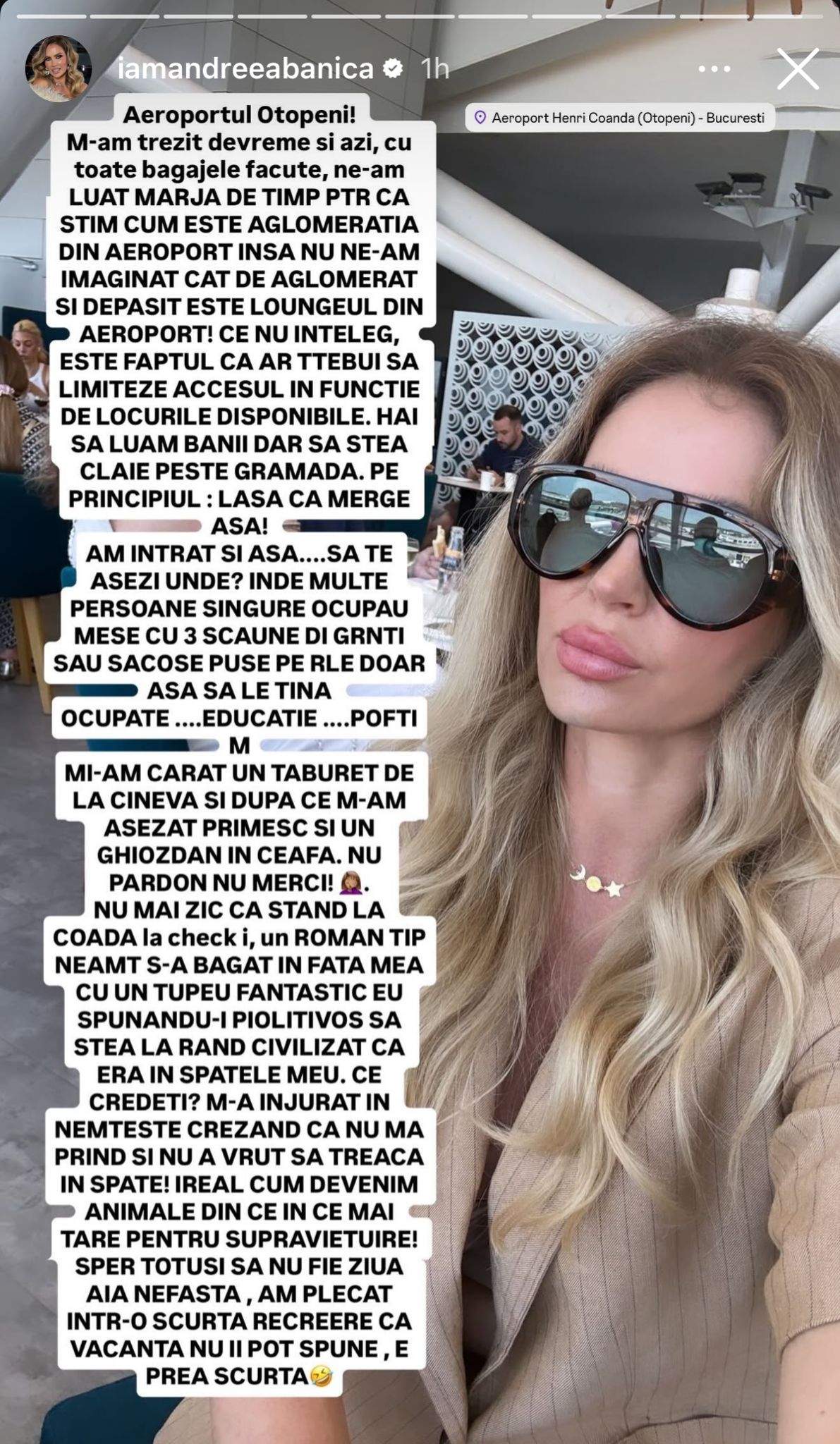 Andreea Bănică, mesaj dur