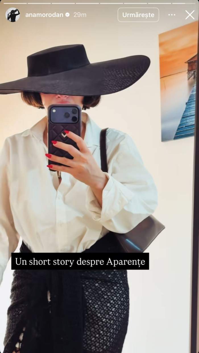 Ana Morodan poartă o pălărie uriașă