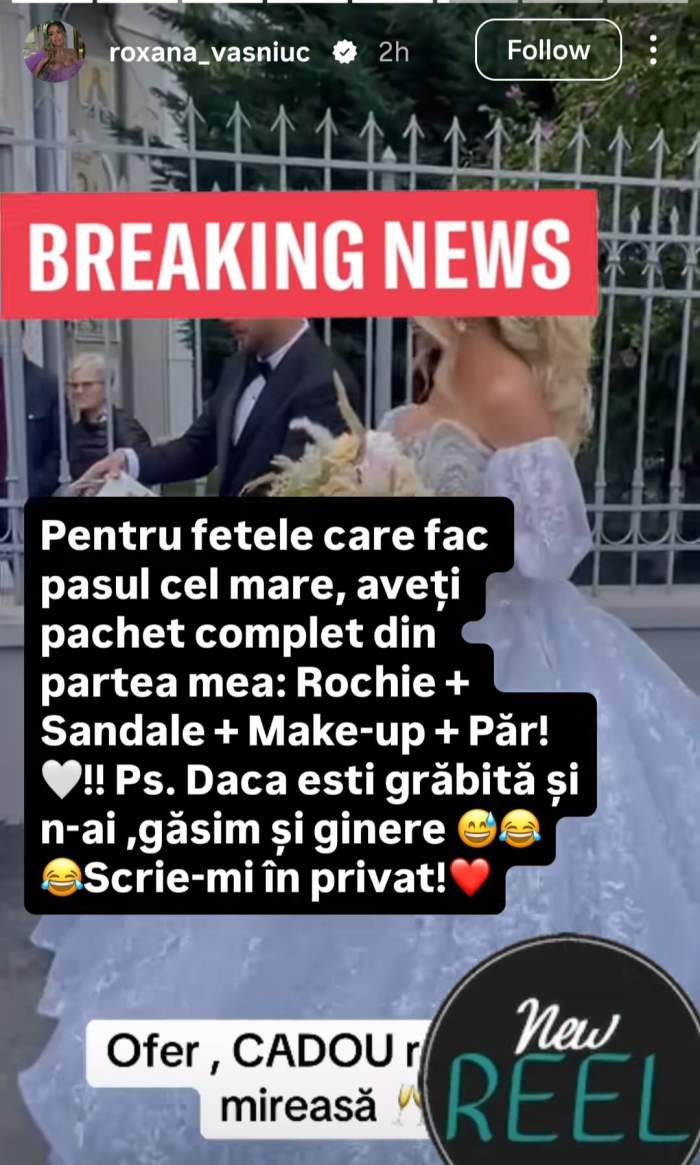 mesajul Roxanei Vașniuc