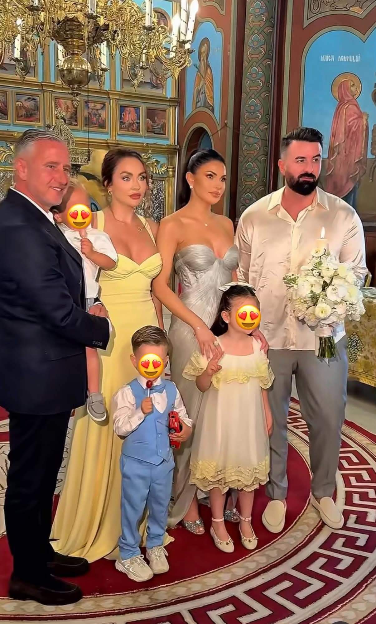 Cât costă rochia roșie purtată de Corina Caciuc la botezul fiului. Un designer român i-a creat ținuta